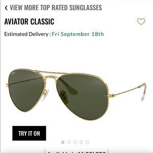 Aviator Ray Bans with Gold Trim